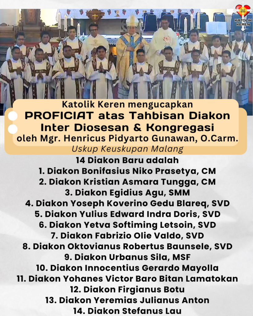 Tahbisan Diakon Inter Diosesan & Kongregasi 2025
