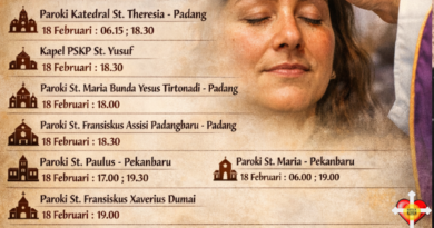 Misa Rabu Abu 2026 Padang Pekanbaru Dumai Siak