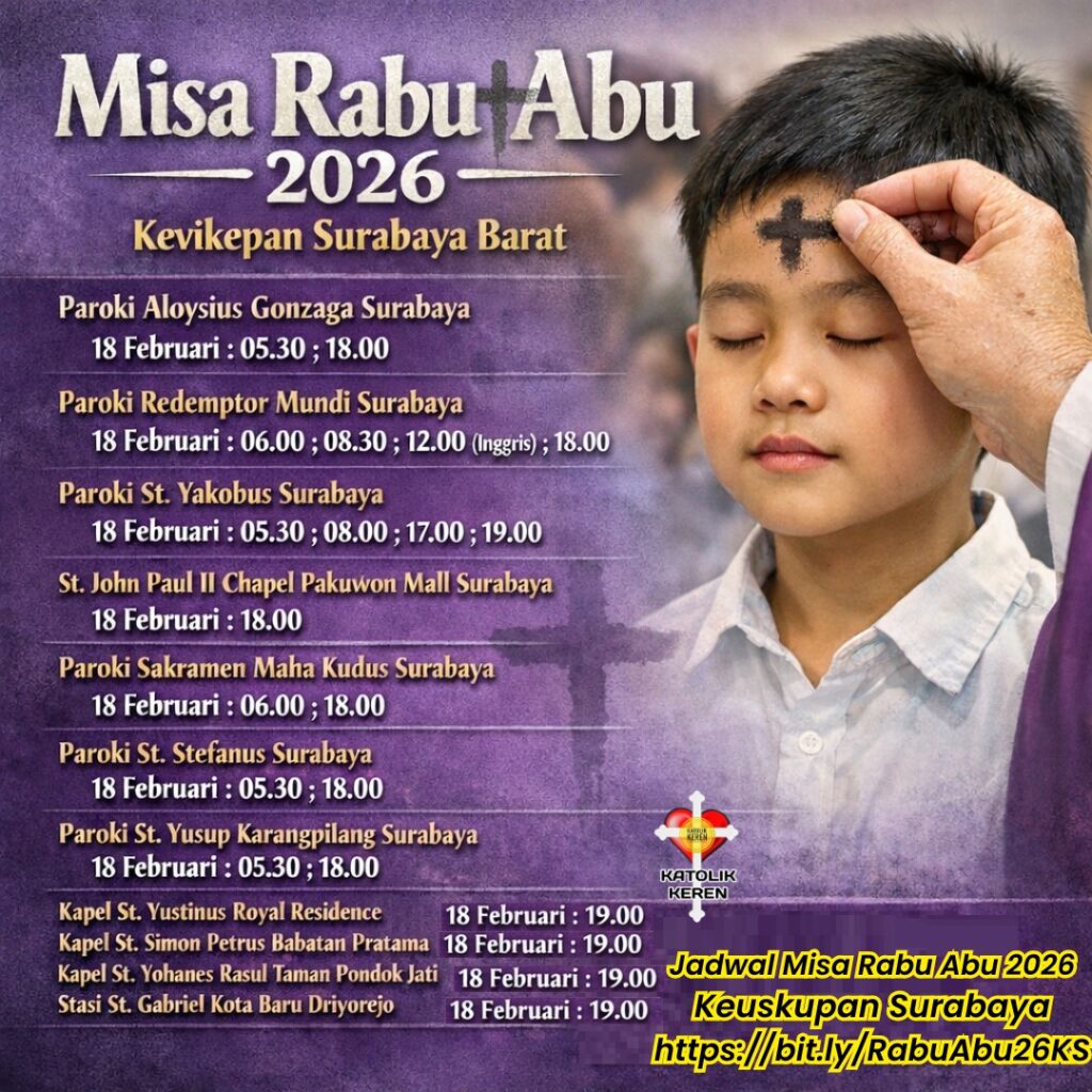 Misa Rabu Abu 2026 Surabaya Sidoarjo