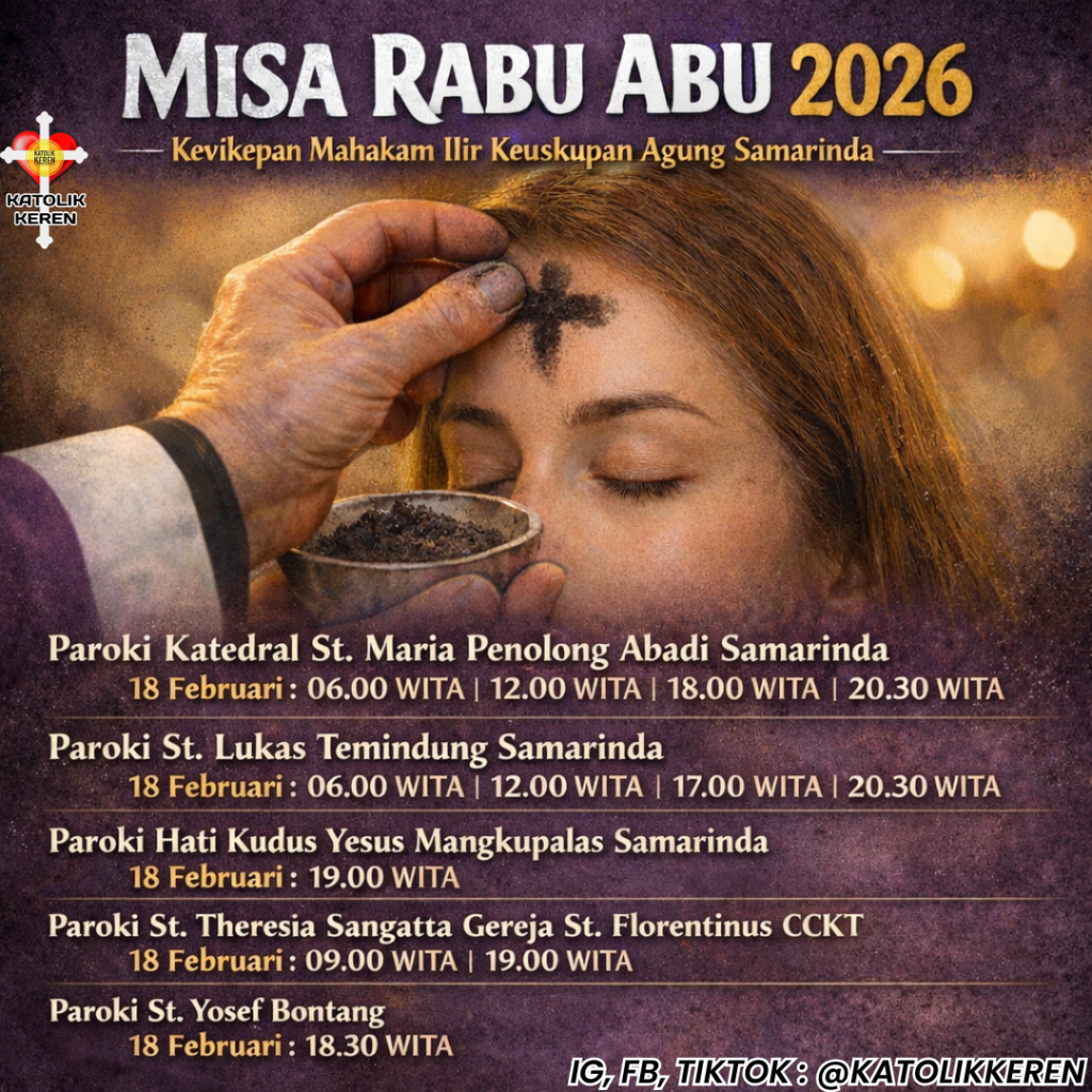 Misa Rabu Abu 2026 Samarinda, Bontang & CCKT