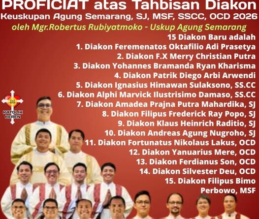 Tahbisan Diakon Semarang 2026